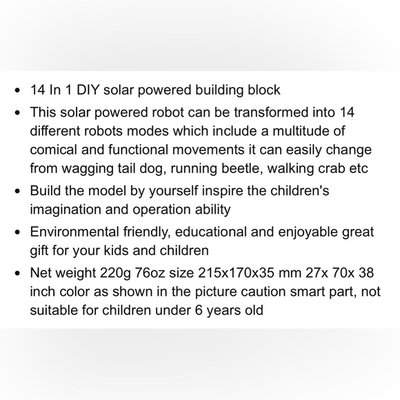 build your own solar robot kit - New In Box! - Picture 4 of 5